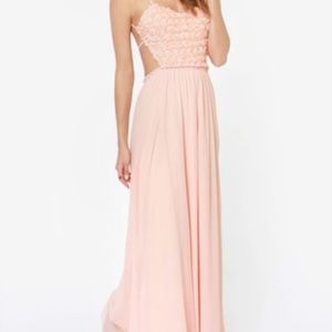 Pink maxi with open back